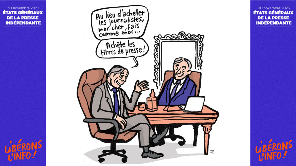 Dessin humoristique sur les médias indépendants