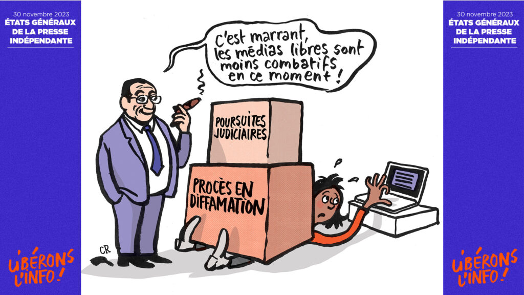 Dessin humoristique sur les médias indépendants