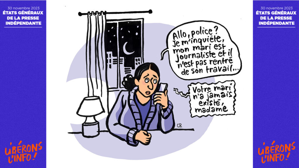 Dessin humoristique sur les médias indépendants