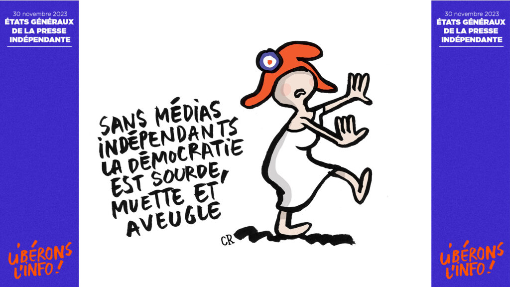 Dessin humoristique sur les médias indépendants