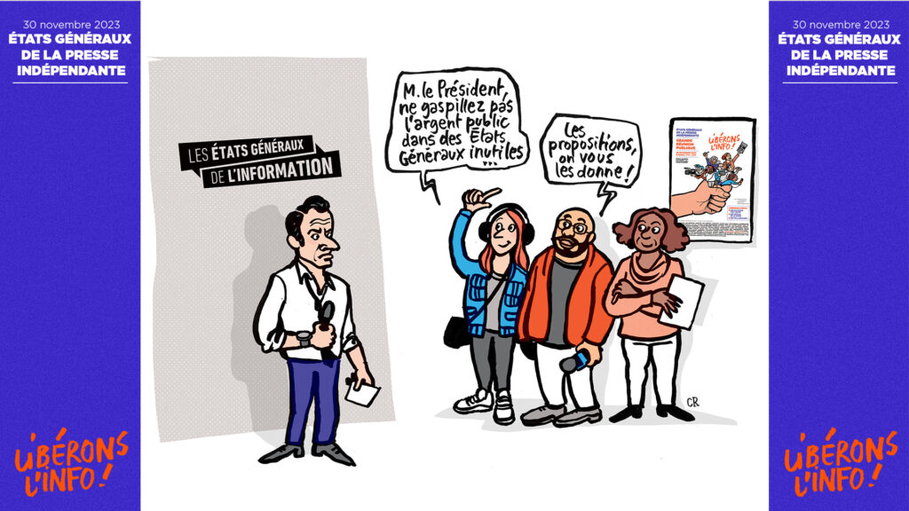 Dessin humoristique sur les médias indépendants