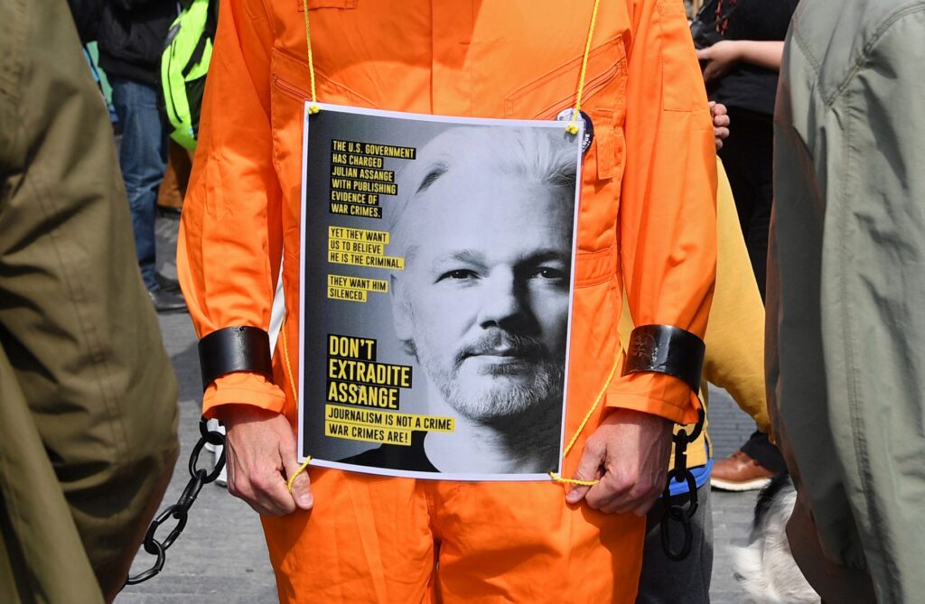 Manifestation en soutien à Julian Assange