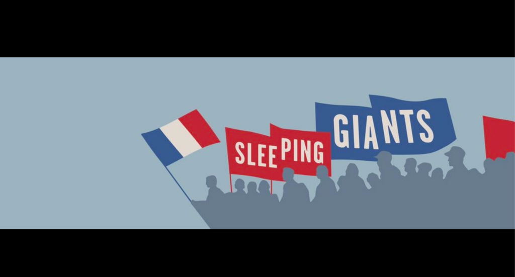 Bannière X du collectif Sleeping Giants France