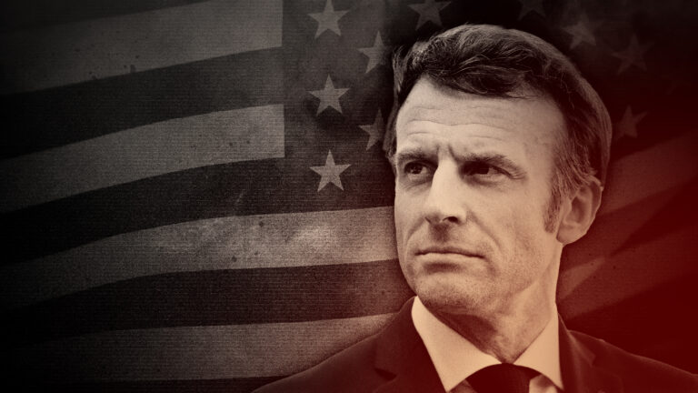 affiche documentaire Macron l'américain