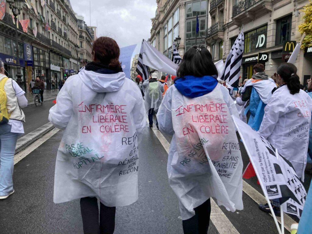 Manifestation d'infimières et infirmiers libéraux